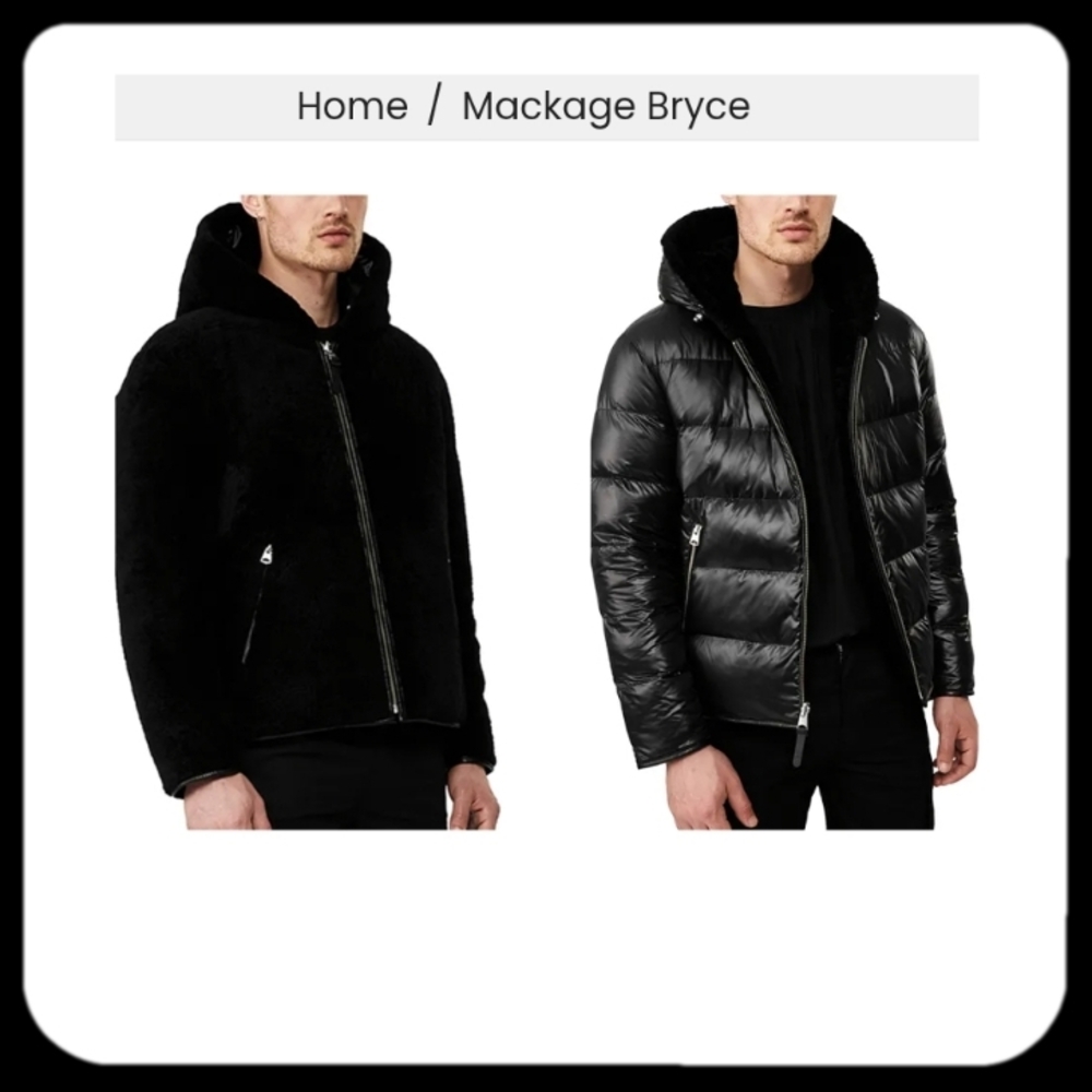 Mackage Men's Black Reversible Puffer Coat
